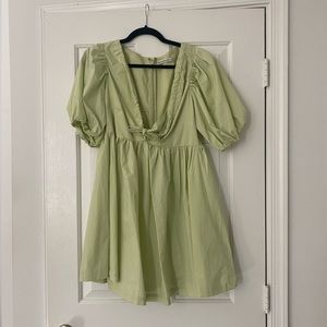 Abercrombie & Fitch Puff Sleeve Babydoll Mini Dress